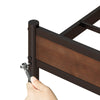 Roman Bamboo and Metal Platform Bed with Headboard - King Size | Roman lit plateforme en bambou et en métal avec tête de lit - Très grand