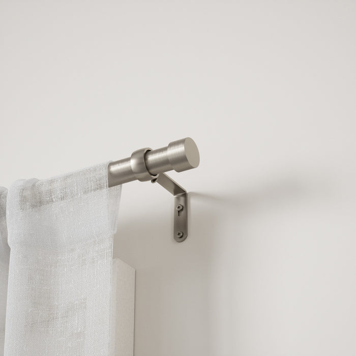 Umbra Cappa Nickel Expandable 1\" Curtain Rod - 66\"-120\" 