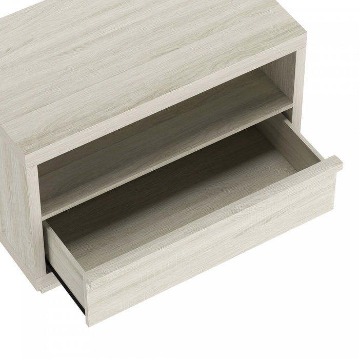Navis Contemporary 32\" Nightstand in Whitewashed Oak (1-Drawer)