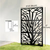 Outsunny 72" x 38" Metal Outdoor Privacy Screen, Black