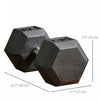 Soozier 2 x 50 lbs Dumbbells Weight Set for Home Gym Cardio Exercise