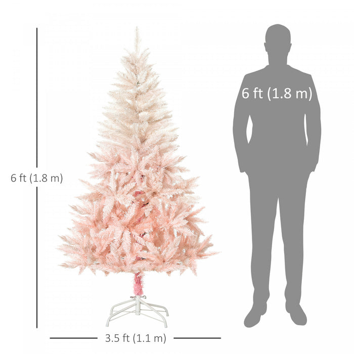 Homcom 6ft Artificial Christmas Tree With 800 Tips