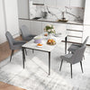 HOMCOM Dining Chairs Set of 4, PU Leather Kitchen Chairs with Steel Legs