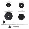 Soozier 145lbs Dumbbell & Barbell Adjustable Set Plate Bar Clamp Rod Home Gym Sports Area Exercise