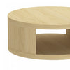 Alure Contemporary 36" Round Coffee Table in Natural Oak | Table basse ronde contemporaine Alure 36" en chene naturel