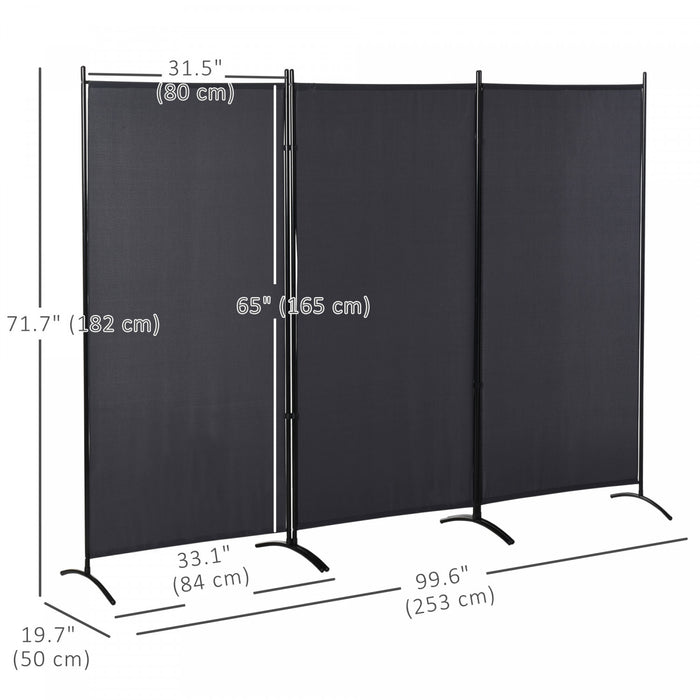 Homcom Double Hinged Room Divider, 3 Panel Privacy Screen