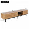 Lumina 69 Inch TV Cabinet with Adjustable LED Lighting and Storage, Wood/Black | Lumina Meuble TV 69 po avec Eclairage LED Reglable et Rangement, Bois/Noir