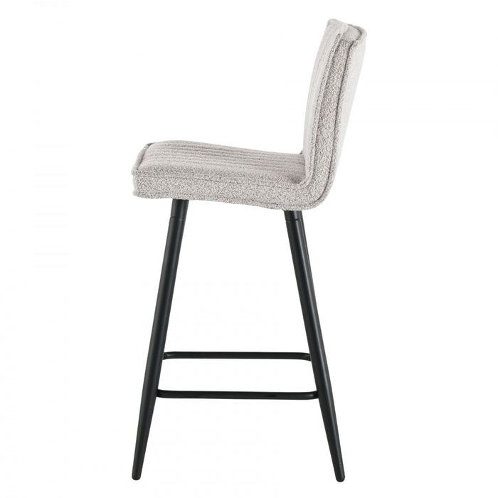 Marielle Taupe Upholstered Bar Stool (Set of 2)