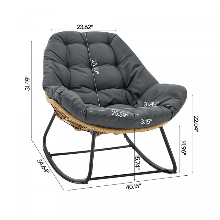 Benson Modern 3-Piece Lounge Chair Set in Gray - Set of 6