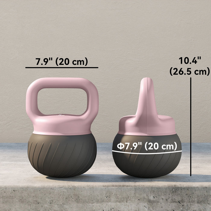 Soozier 11lb Soft Kettlebell, Metal Sand Filled Weight with Grip Handle, Solid Kettlebell Weight for Full Body Workout and Strength Training, Home Gym Equipment, Coffee