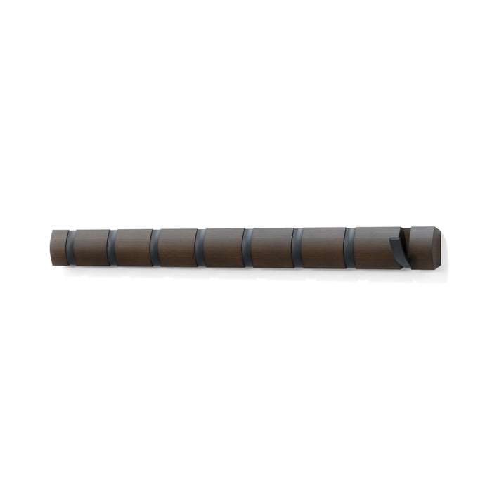 Umbra Flip Wall-Mounted Hooks - Black and Walnut