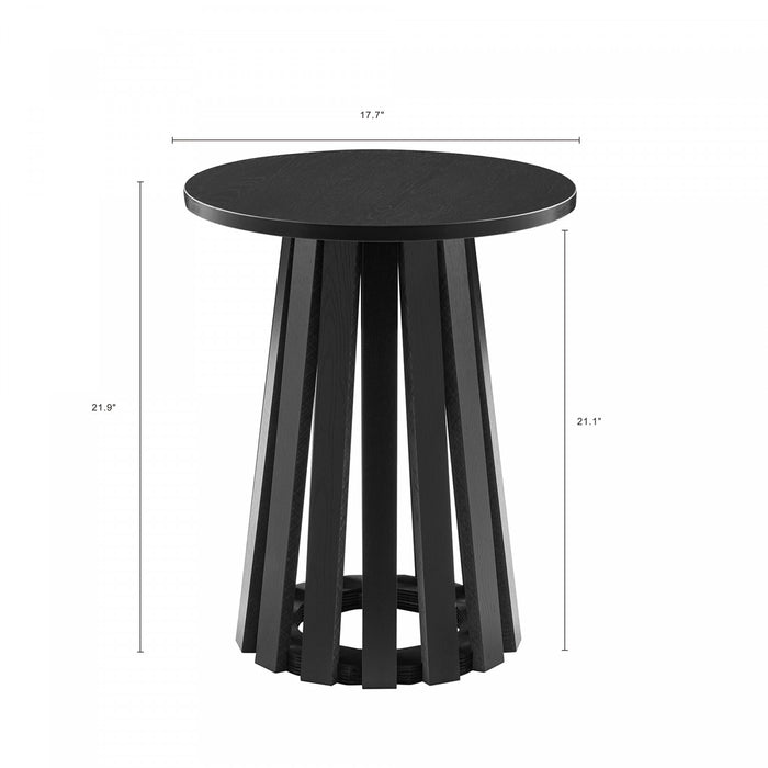 Layla Scandinavian Modern End Table in Black