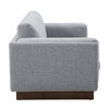 Caden 67 in. Textured Weave Fabric Loveseat with Block Arms and Wood Legs - Grey | Caden 67 po. Causeuse en tissu tisse texture avec accoudoirs blocs et pieds en bois - Gris