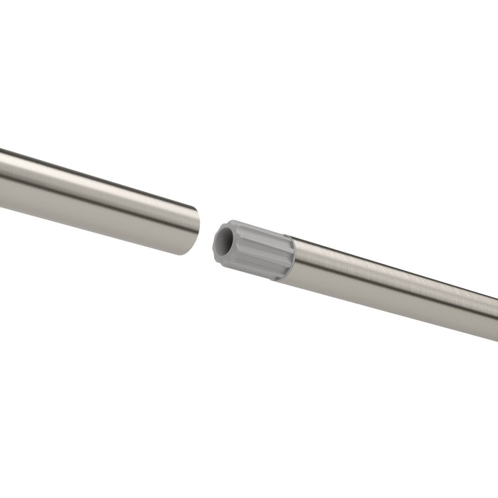 Umbra Zen Nickel Steel Expandable 1\" Curtain Rod - 32\"-64\" 