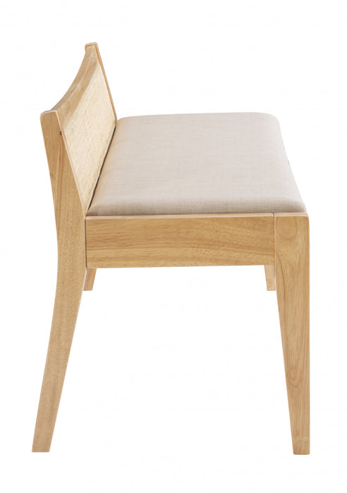 Bauer Fabric Cane Bench - Natural