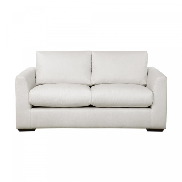 Cleo Contemporary Upholstered Loveseat in Cream