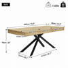 FlexDine 55-71 Inch Rectangular Extendable Dining Table with Cross Legs and Oak Finish, Oak | FlexDine Table a Manger Rectangulaire Extensible 55-71 po avec Pieds Croises et Finition Chene, Chene
