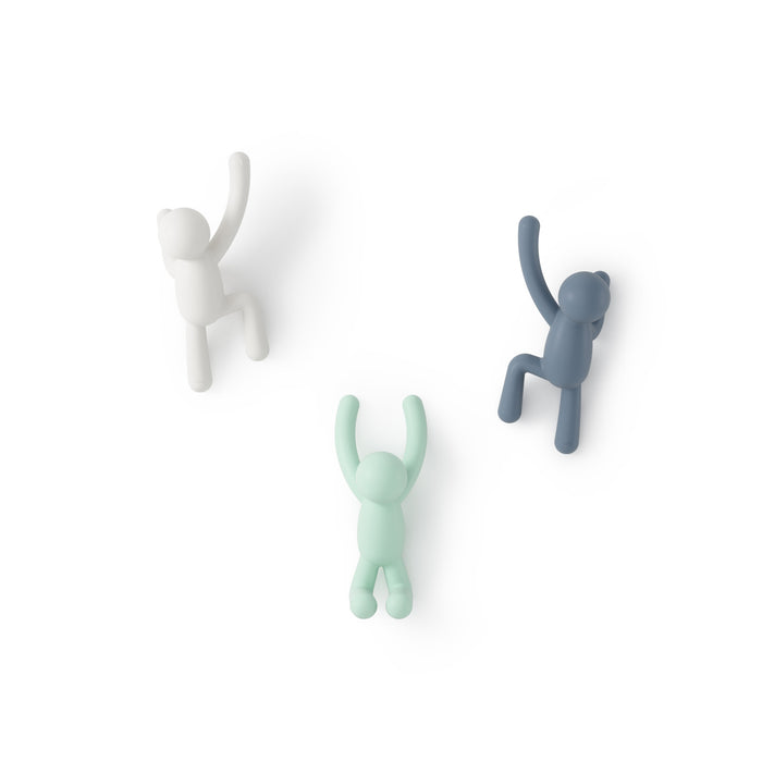 Umbra Buddy Wall Hooks - Grey and Green