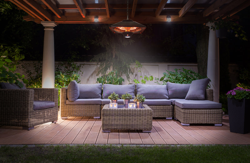 Energ+ Infrared Electric Hanging Patio Heater - HEA-21288 LED-BLK