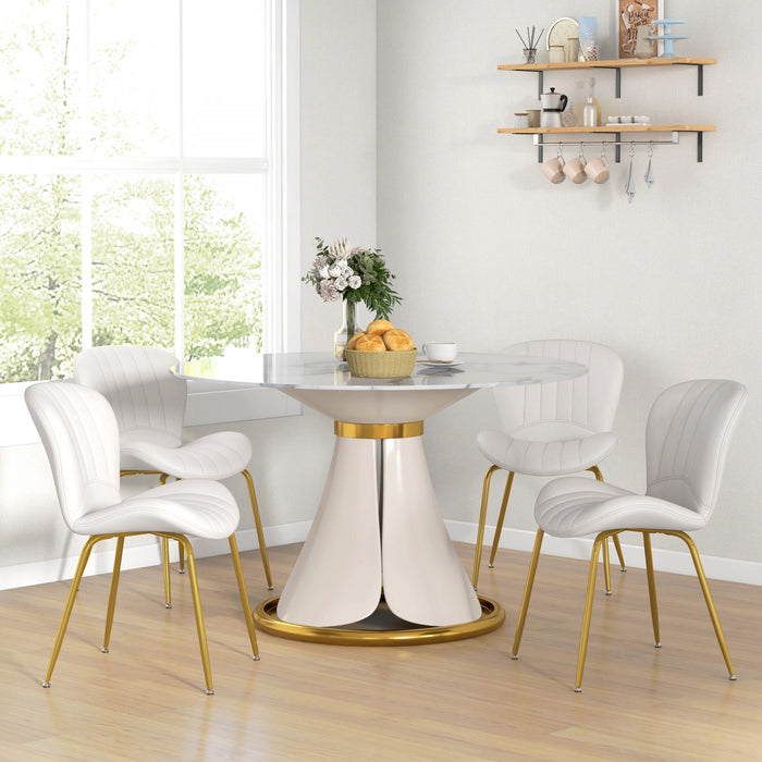 HOMCOM Dining Chairs Set of 4 with Cushioned Backrest