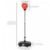 Soozier 52.4" -59.4" Adjustable Height Reflex Bag with Stand and Gloves