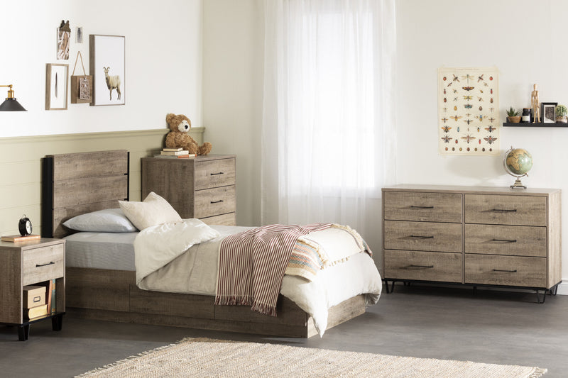 Arlen 1-drawer Nightstand - Weathered Oak 