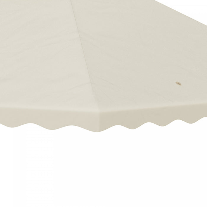 Outsunny 10' X 10' Gazebo Replacement Canopy, 2-tier Gazebo Cover, Cream