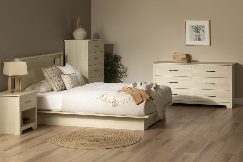 Fusion 5-drawer Chest - Bleached Oak 