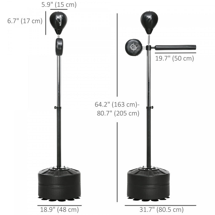 Soozier Speed Bag Boxing Bag Stand Reflex Training Equipment, Black