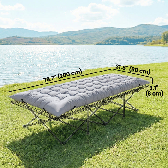 Outsunny Sleeping Mat, Camping Mat Pad with Elastic Straps