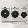 Soozier 2 x 44lbs Adjustable Dumbbell Set Weight Fitness Home Gym Exercise