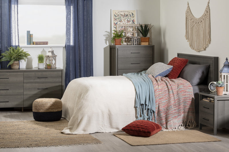 Gravity 2-drawer Nightstand - Gray Maple 