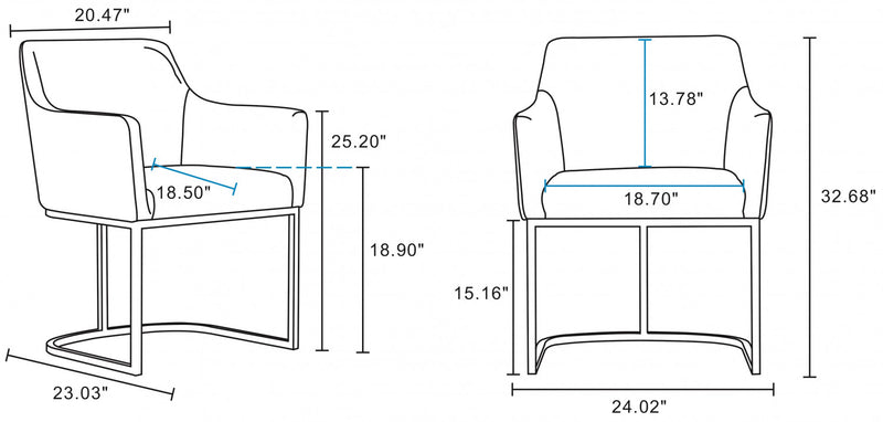Serena Modern 6-Piece Dining Set in Ivory Dining Chair