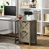 HOMCOM File Cabinet with 2 Drawers Filing Cabinet for A4 Letter, Grey Wash