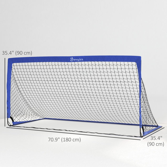 Soozier 6' X 3' Portable Soccer Goal Set Soccer Nets With Carry Bag