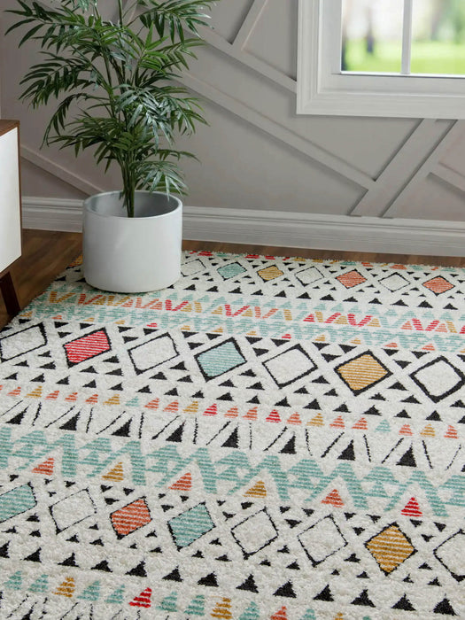 Kaia Contemporary 9'10\" x Area Rug in Multi Indoor Area Rug