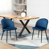 HOMCOM Dining Chairs Set of 2, Mid-Back Velvet-touch Upholstery Side Chair