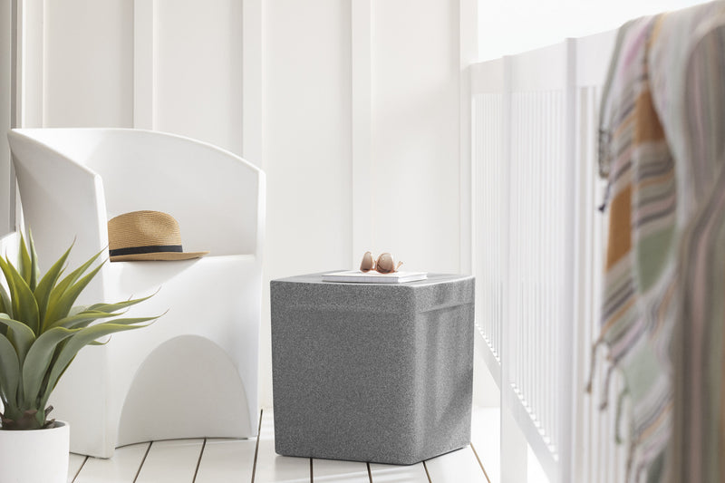 Dalya Square Outdoor Side Table - Mottled Grey