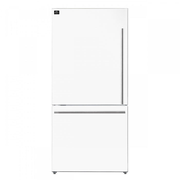 Forno Milano 60-Inch Side-by-Side Refrigerator in White, 34.4 cu.ft - FFFFD1787-60WHT