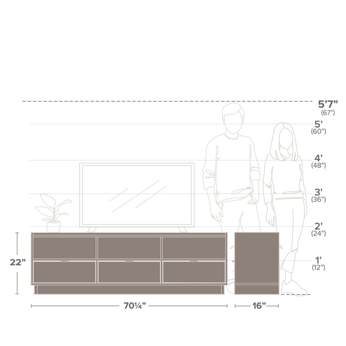 Prepac Simply Modern 70\" TV Stand - Black