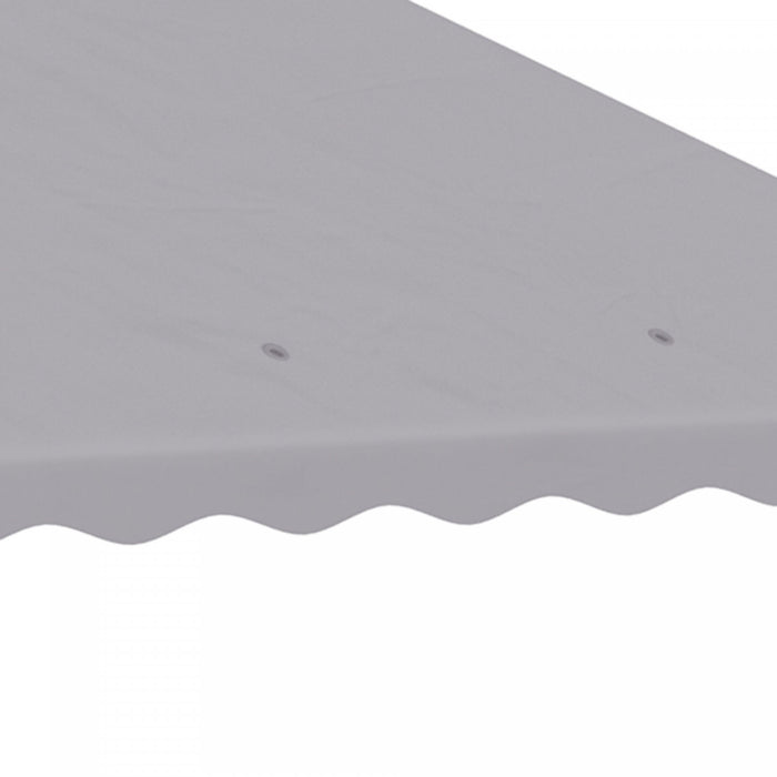 Outsunny 10' X 10' Gazebo Replacement Canopy Cover, 2-tier Gazebo Roof Replacement (top Only), Light Grey
