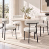 HOMCOM Dining Chairs Set of 4 Kitchen Chairs with Steel Legs, Beige