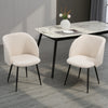 HOMCOM Dining Chairs Set of 2, Upholstered Kitchen Chairs with Backrest