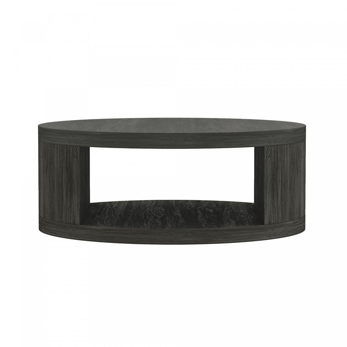 Alure Contemporary 36\" Round Coffee Table in Charcoal