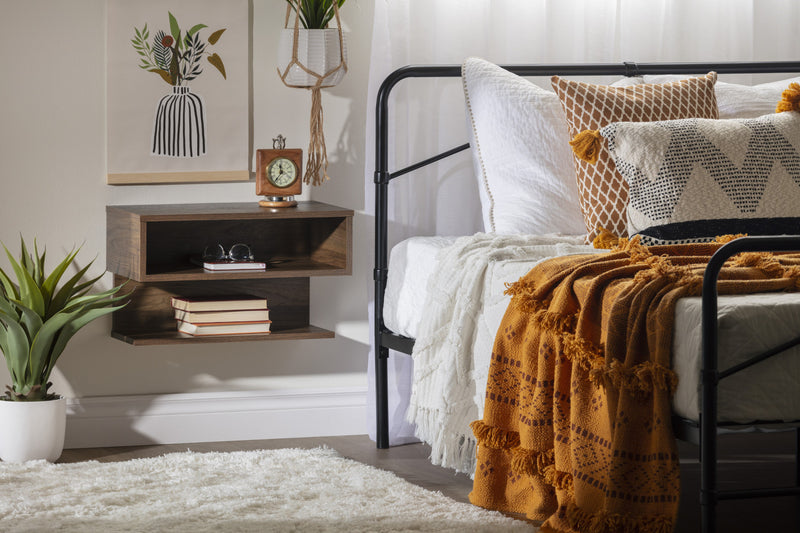 Sazena Floating Nightstand - Natural Walnut 