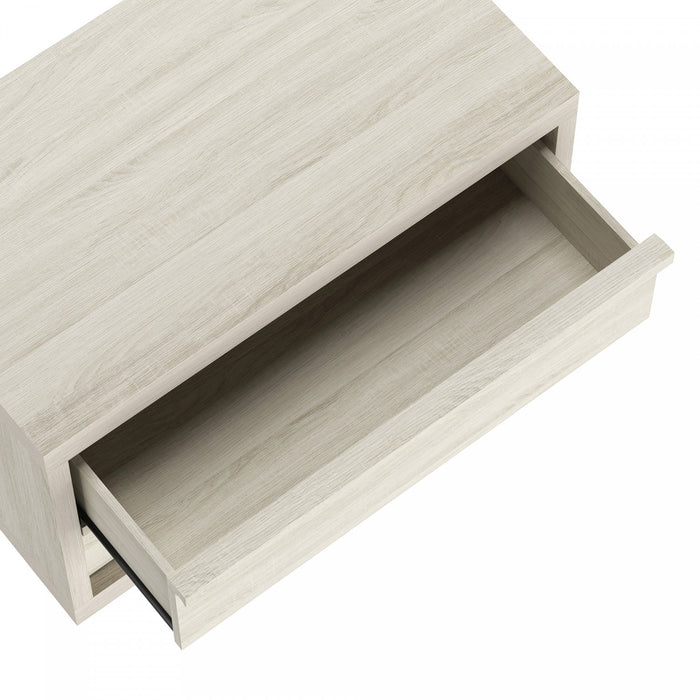 Navis Contemporary 32\" Nightstand in Whitewashed Oak (2-Drawer)