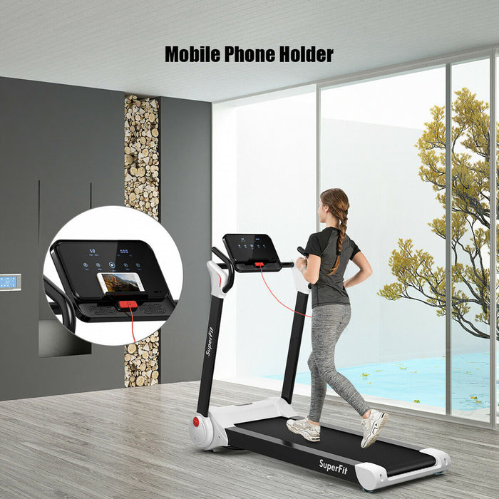 Superfit 2.25hp Folding Electric Motorized Treadmill W/ Speaker