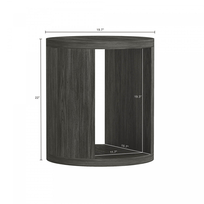Alure Contemporary 20\" End Table in Charcoal