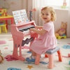 Costway 17.5in Height Mini Keyboard Piano for Kids 25 Keys Electric Piano w/Stool, Music Stand & Microphone