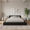Kanso Low Platform Bed Set Queen Bed | Kanso Lit a Plateforme Basse avec Tete de Lit